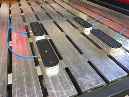 Cnc Suction Cups Installed On The CNC router Amastone Next