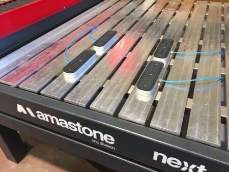 Cnc Suction Cups Installed On The CNC router Amastone Next
