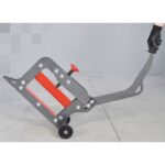 Transport on wheels of manual paving block cutter Blockut - Montolit