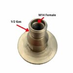 Core Drill and countersink 1/2 gas - M14 fitting details