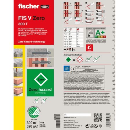 Ancrage Chimique Vinylester Fischer Fis V Zero 300 T Gpf