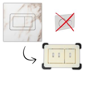 Plaque De Commande Wc Revêtue – Chasse D’eau Encastrée