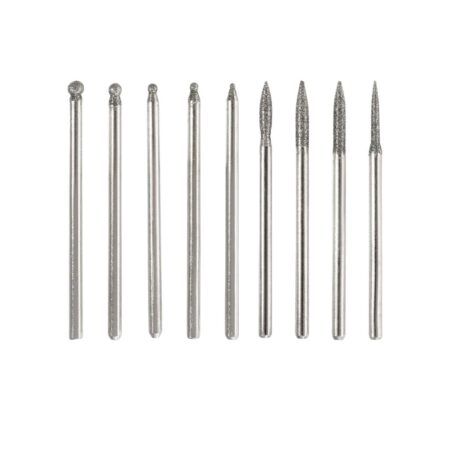 Set De 30 Fraises Diamantées Électrodéposées – Pointe Sphérique Cylindrique, Queue 3 Mm – Amastone