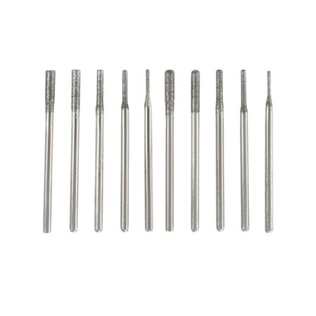 Set De 30 Fraises Diamantées Électrodéposées – Queue 3 Mm Avec Tête Plate Sphérique – Amastone