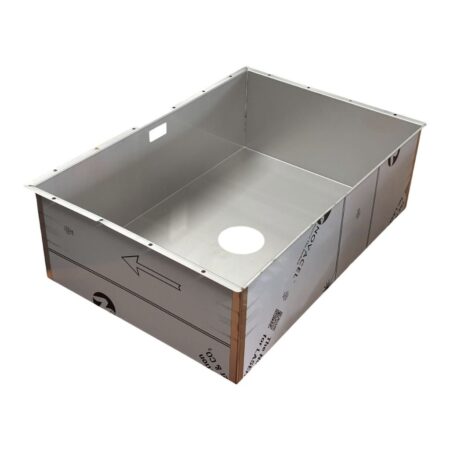 Évier En Acier Inox Cuisine Prêt à Carreler Fond Plat