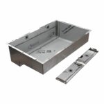 Vasque En Acier Inox Lavabo De Salle De Bain Prêt à Carreler Avec Trappe De Visite