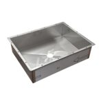 Vasque En Acier Inox Lavabo De Salle De Bain Prêt à Carreler Fond Incliné