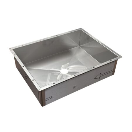 Vasque En Acier Inox Lavabo De Salle De Bain Prêt à Carreler Fond Incliné