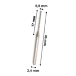 Foret Diamanté Zx Tige 2,4 Mm Diamètre 0,8 Mm Amastone