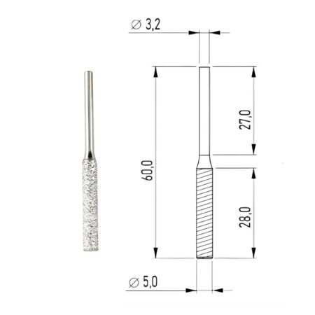 Fraise Diamantée Pour La Finition Des Angles Internes Courbes Sur Carreaux En Grès Cérame, Céramique Et Pierre 28246 Proxxon