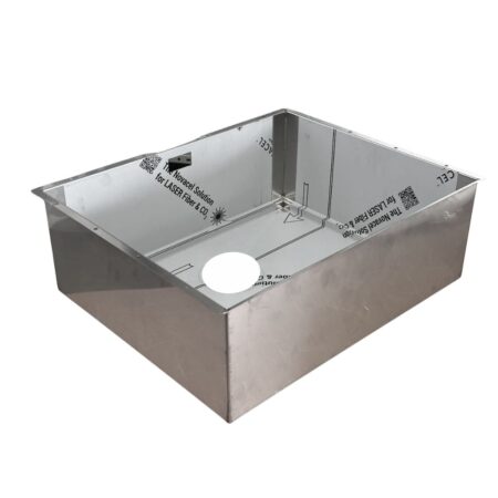 Évier En Acier Inox Cuisine Parois Périmétrales à Carreler Fond Incliné Apparent Avec Ressaut